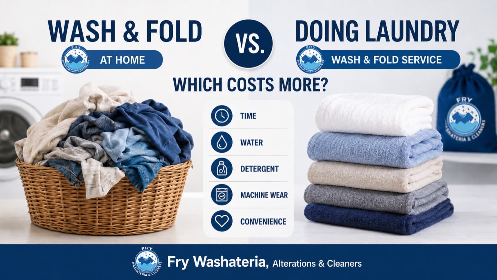 Wash and fold vs. doing laundry at home — which costs more?